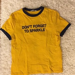Zara raglan “don’t forget to sparkle” T-shirt